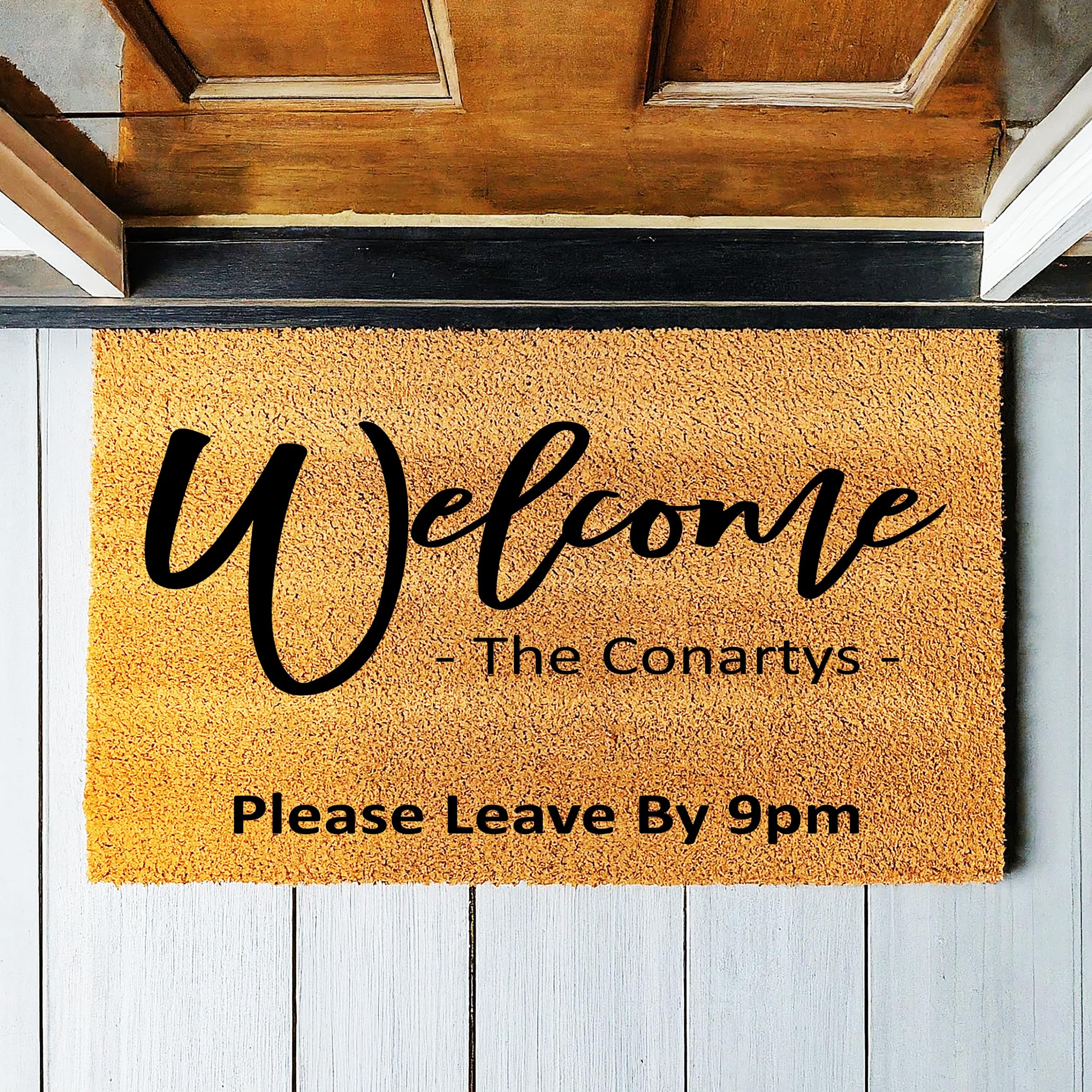 Custom Personalized Doormat - 'There's No Place Like Home' Welcome Mat | Housewarming Gift Idea | Realtor Closing Gift | Durable Front Door Mat for Home Entryway | Perfect for Porch, Front Door & House Decor