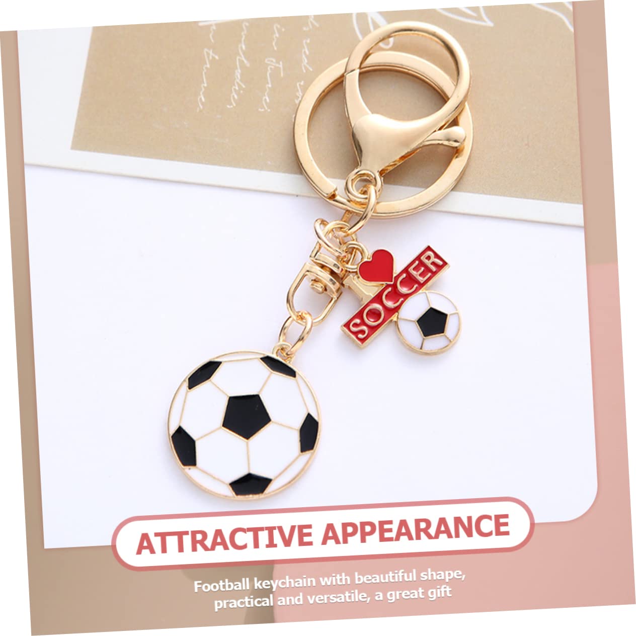 Yardwe 16 Pcs Football Keychain Set - Zinc Alloy Sports Key Rings for Men & Women - Perfect for Football Fans, Gifts, and Team Spirit Accessories - Use for Keys, Bags, Backpacks, and Sports Gear