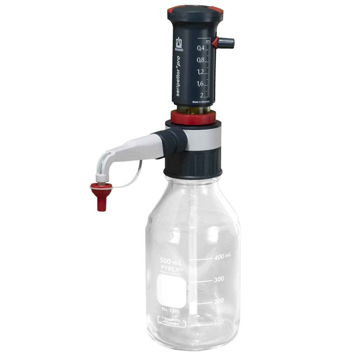 BrandTech 4720440 Seripettor Pro Bottletop Dispenser 1-10 mL - Precision Liquid Dispenser for Laboratories, Science Experiments & Chemical Analysis
