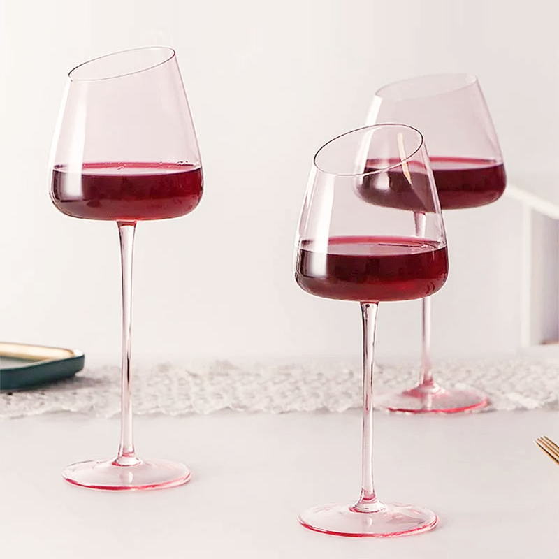 Elegant Flamingo Pink Glass Flute & Goblet Set - Perfect for Champagne, Cocktails, and Wedding Toasts - Ideal for Parties, Celebrations, and Special Occasions