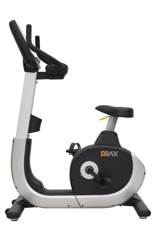 Synergy Drax Upright Exercise Bike for Home Gym - Magnetic Resistance Indoor Cycling Bike with LCD Monitor, Adjustable Seat & Transport Wheels - Perfect for Cardio Workouts, Weight Loss & Home Fitness Training
