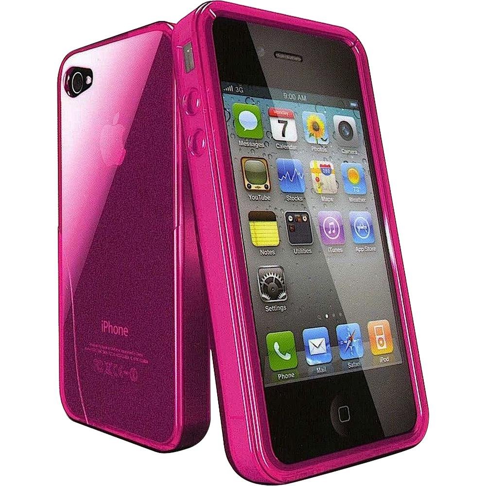 iSkin UNSOLO4G-PK Pink TPU Jelly Case for iPhone 4 - Soft Flexible Protective Cover - 1 Pack Retail Packaging - Perfect for Everyday Use & Gift Giving