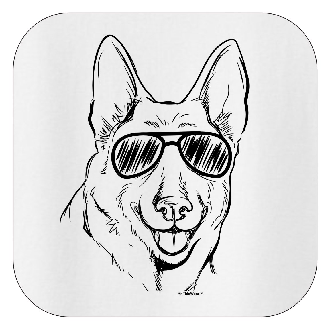 German Shepherd Dog Gifts - Stylish Crewneck Sweatshirt with Sunglasses for Dog Lovers | Perfect for Pet Owners, Dog Walks & Casual Outfits