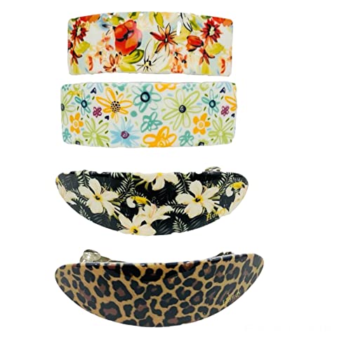 Bakefy 4-Piece Hair Barrettes for Women - Stylish Korean Hair Clips & Clutchers - Women's Hair Accessories for Work, Party & Daily Use