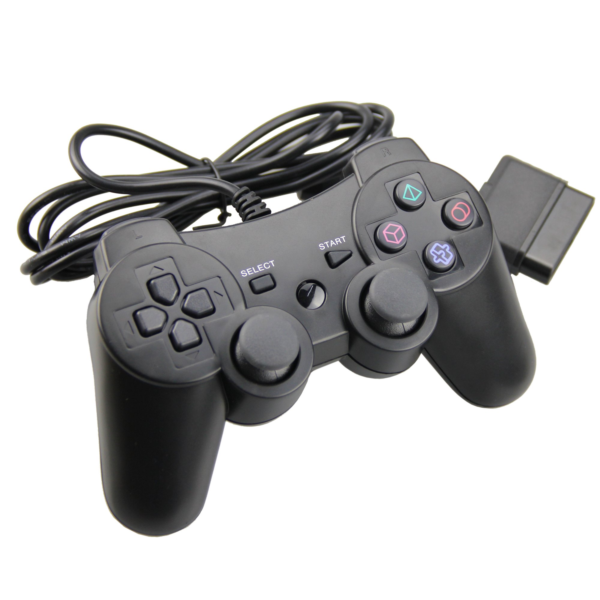 Original PS2 Wired Controller - Dual Shock 2 Gamepad for Playstation 2 (Black) | Perfect for Retro Gaming & Classic PS2 Games