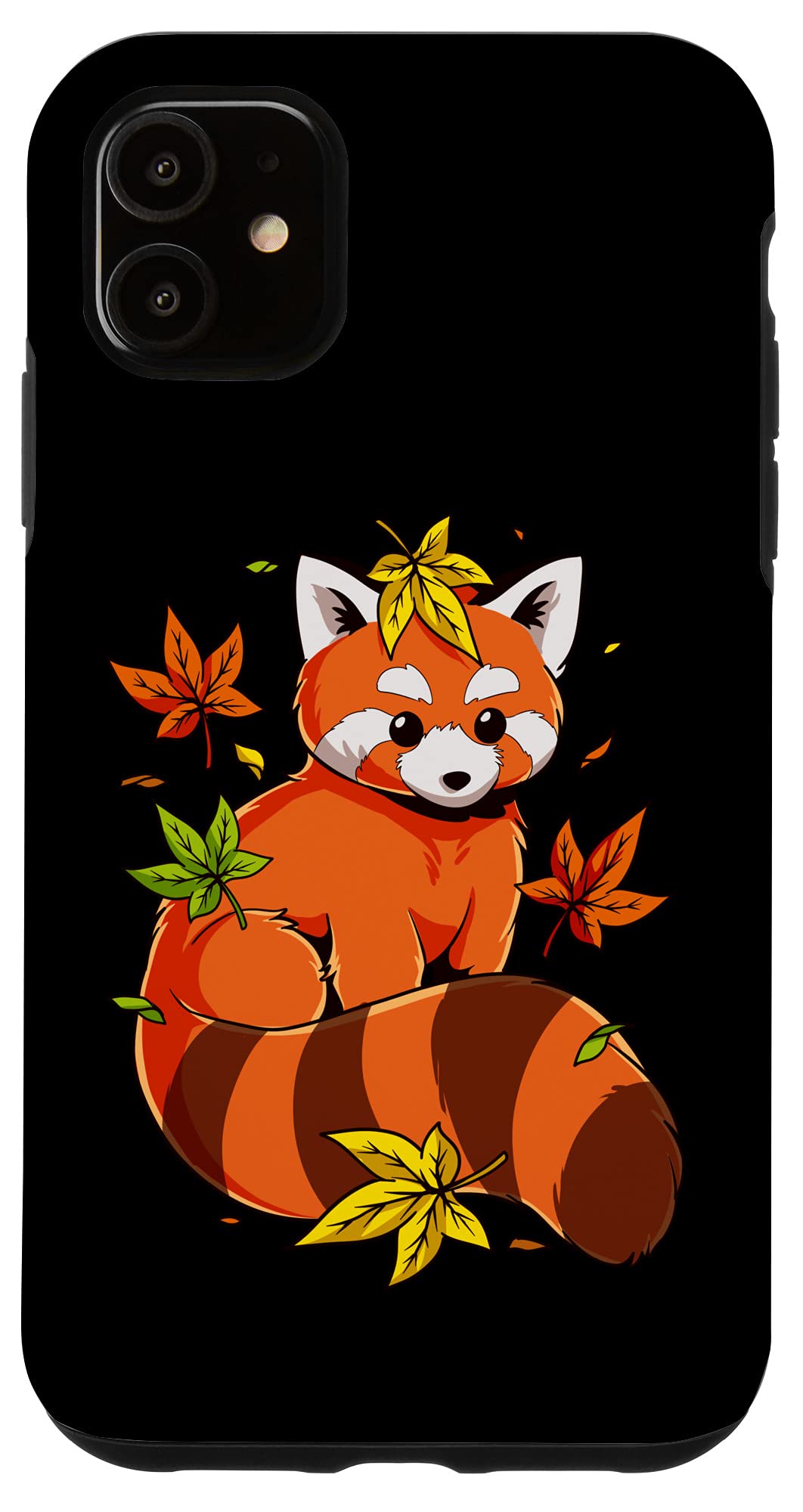 iPhone 11 Case - Cute Fall Red Panda with Autumn Leaves Design | Durable Protective Cover for Everyday Use, School & Work