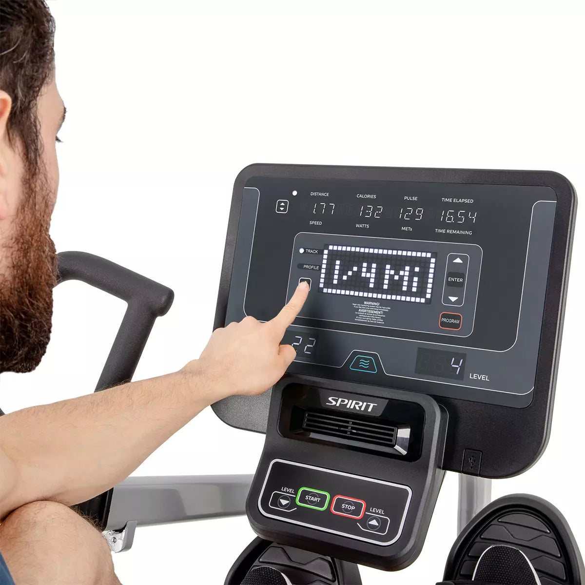 Spirit CRS800S Recumbent Stepper Exercise Bike - Low Impact Cardio Machine for Home Gym, Seniors & Physical Therapy - Compact Fitness Equipment for Small Spaces & Rehabilitation Workouts