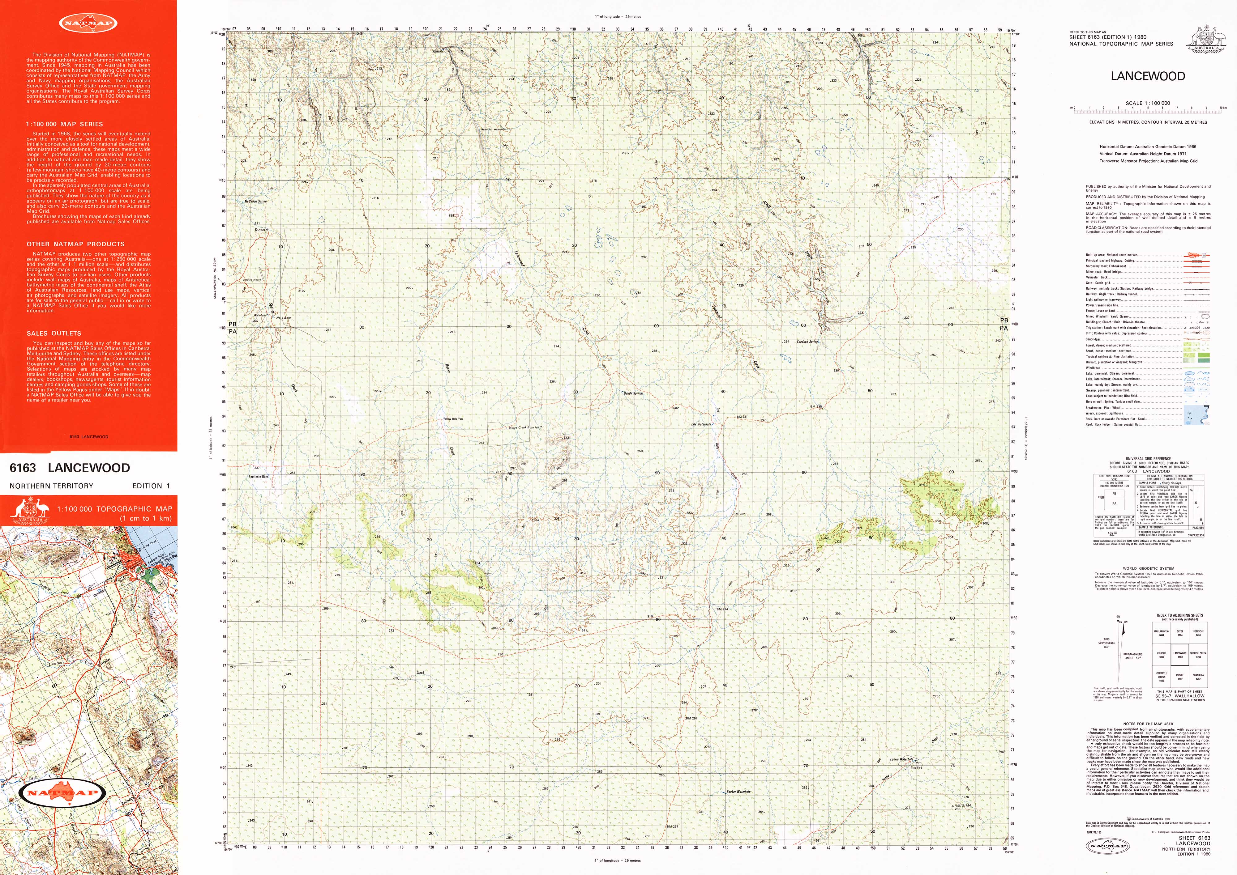 6163 Lancewood 1:100,000 Scale Topographic Map - Hiking, Camping & Outdoor Adventure Navigation