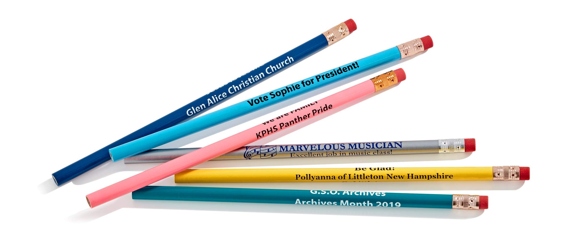 Custom Printed Round Pencils - Personalized Promotional Pencils (500 Count) - Perfect for Branding, Events & School Supplies
