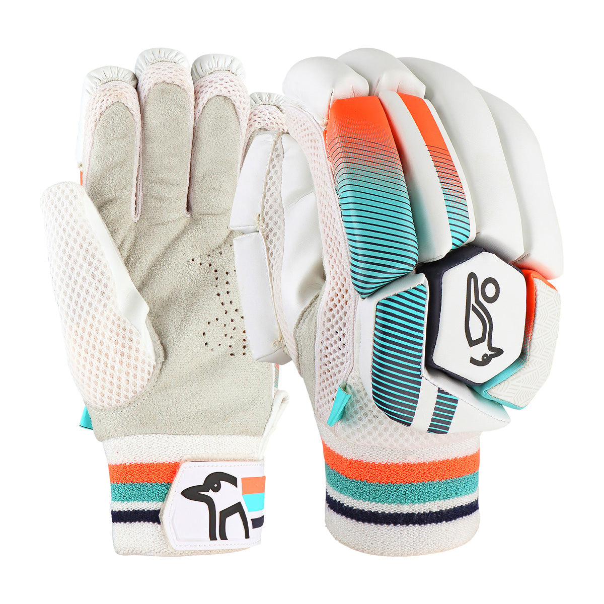 Kookaburra Aura 5.1 Cricket Batting Gloves - Premium Leather Cricket Gloves for Men & Women - Perfect for Practice, Training & Matches