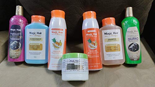 Magic Hair Therapy Restorative Day & Night Treatment, Banana & Pineapple Shampoo and Conditioner Set for Intensive Growth & Scalp Detox - Perfect for Damaged Hair Repair & Daily Nourishment