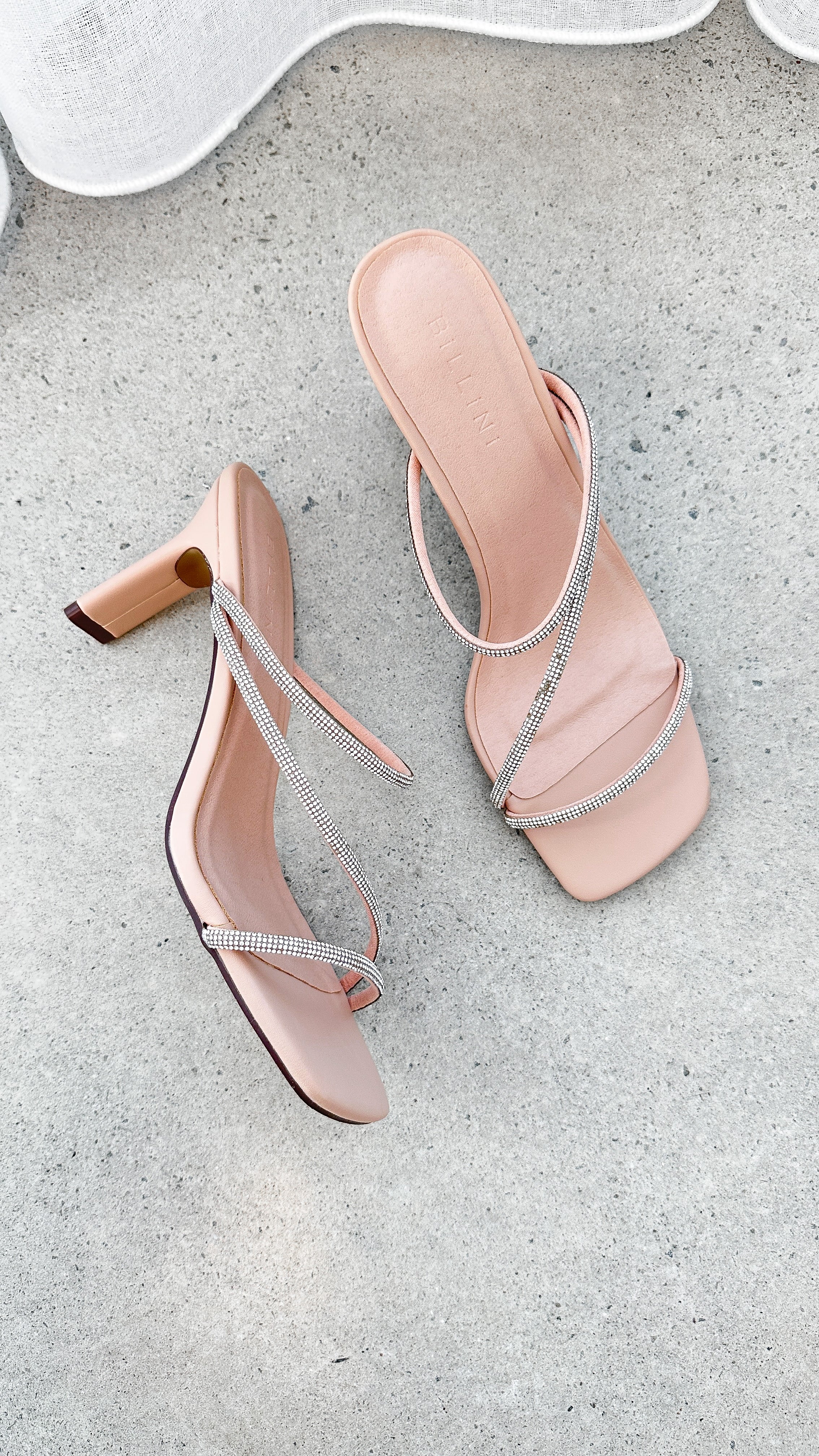 Femi Heel Nude Diamante - Elegant Women's High Heels for Parties, Weddings & Special Occasions