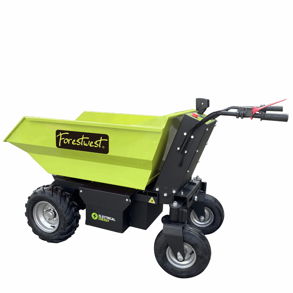 Forestwest 500KG Electric Wheelbarrow with Hydraulic Dumping - Heavy Duty Battery Powered Mini Dumper for Construction, Gardening, and Landscaping (Model BM11098)