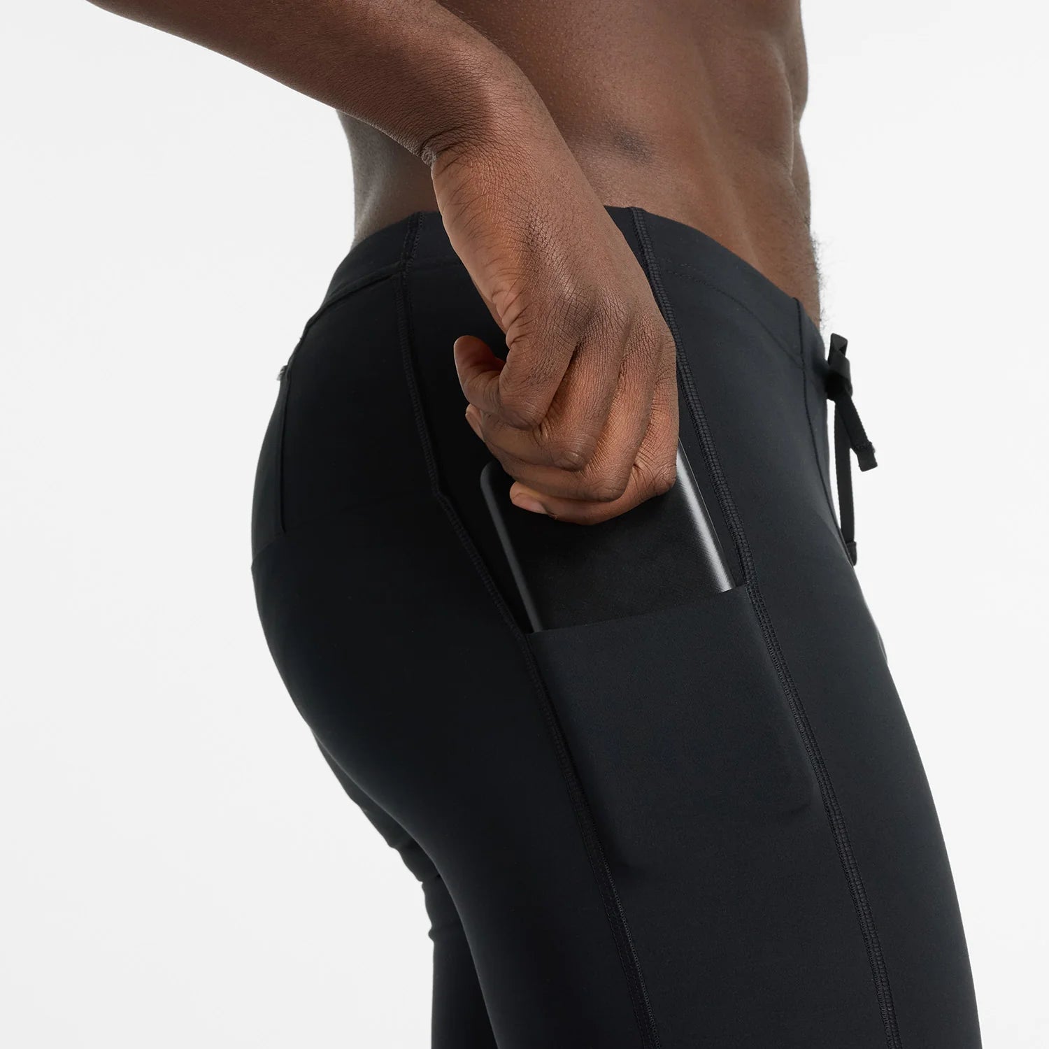 Men's Running Shorts with Pockets - 9-Inch Compression Half Tights for Workout & Training (Black) - Perfect for Gym, Jogging & Outdoor Sports