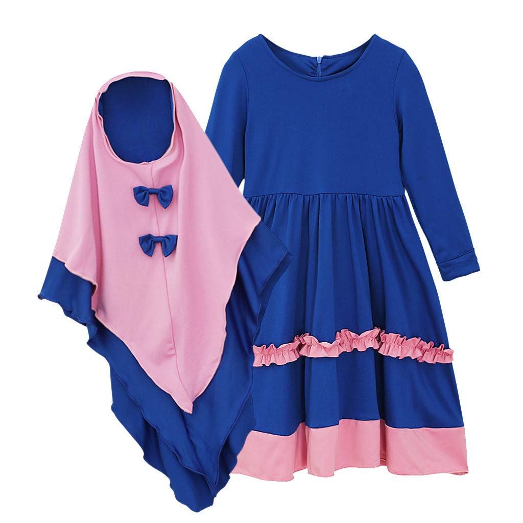 **Baby Girls Muslim Abaya Dress - Traditional Ramadan & Dubai Robe Outfit Set for Toddlers | Perfect for Eid, Prayer & Special Occasions**