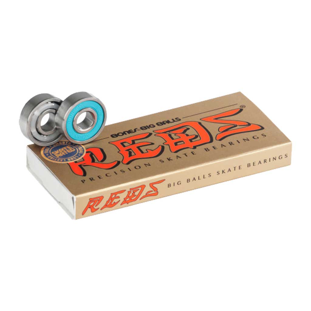Bones Big Ball Reds Bearings - High-Performance Skateboard Bearings for Smooth Riding & Speed | Perfect for Street Skating & Longboard Cruising