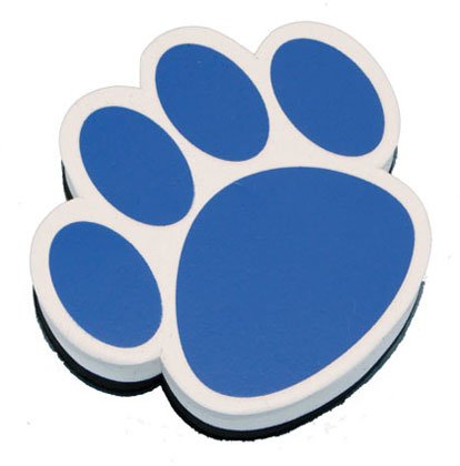 ASHLEY PRODUCTIONS Blue Paw Magnetic Whiteboard Eraser - Fun Classroom & Office Whiteboard Cleaner for Teachers & Students (Perfect for Schools, Home Offices & Kids' Rooms)