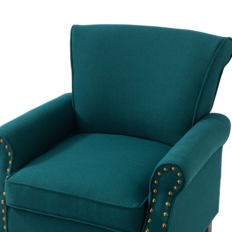 Hypanis Upholstered Armchair with Solid Wood Legs - Modern Living Room Accent Chair for Home, Office & Reading Nook - Comfortable Lounge Chair for Relaxing & Decor