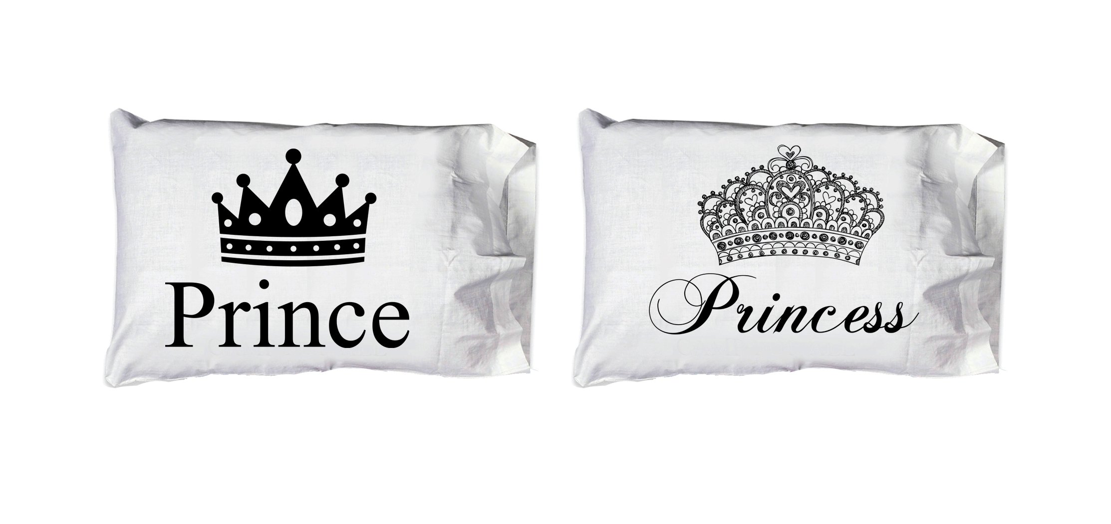 Princess and Prince Super Soft Pillowcases - Luxury 100% Cotton Bedding Set for Kids & Adults - Perfect for Nursery, Bedroom Decor and Gift Giving