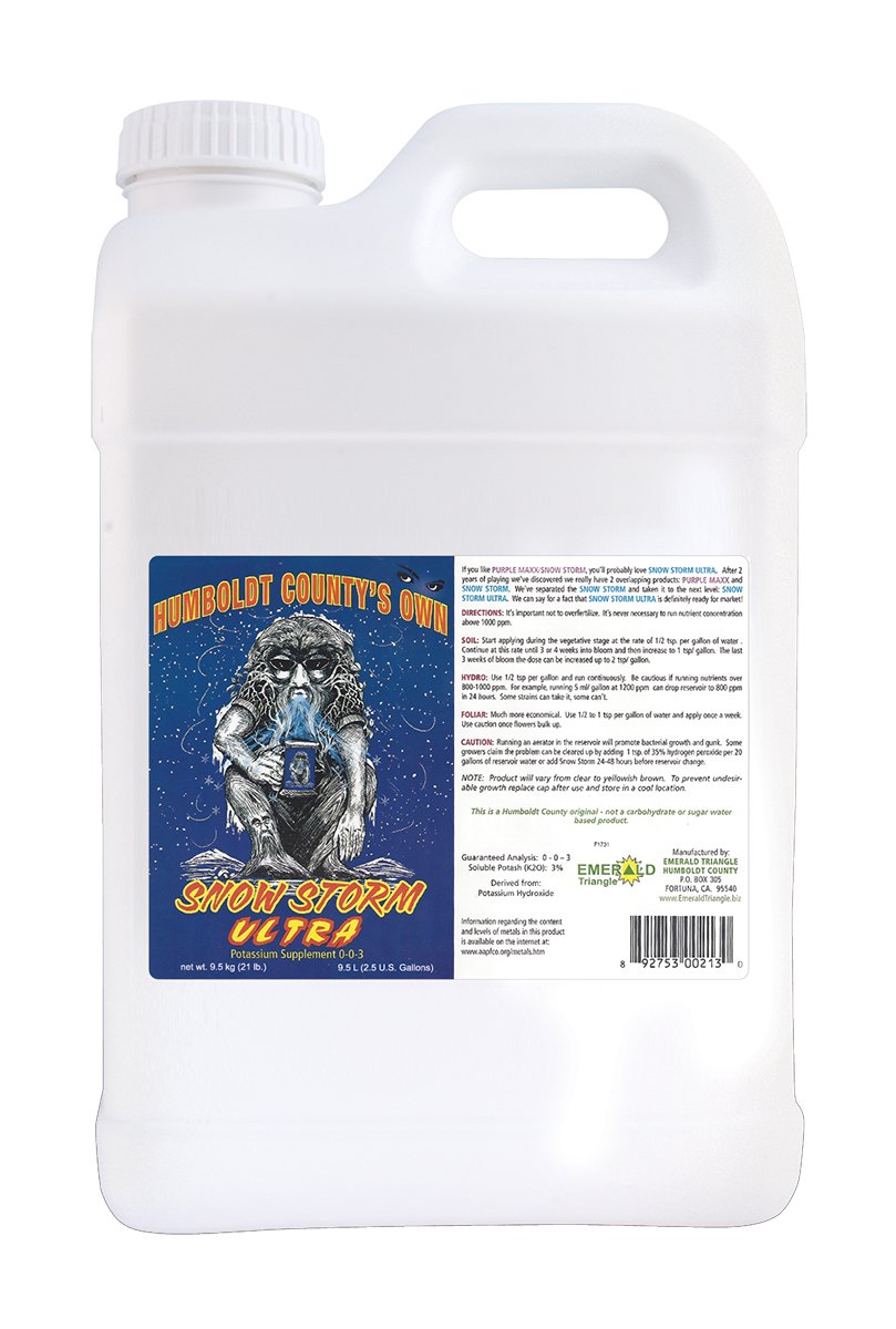 ETSS 2.5GAL Snow Storm Ultra Fertilizer - 2.5 Gallon Premium Plant Nutrient for Hydroponics & Indoor Gardening | Ideal for Vegetables, Flowers & Herbs