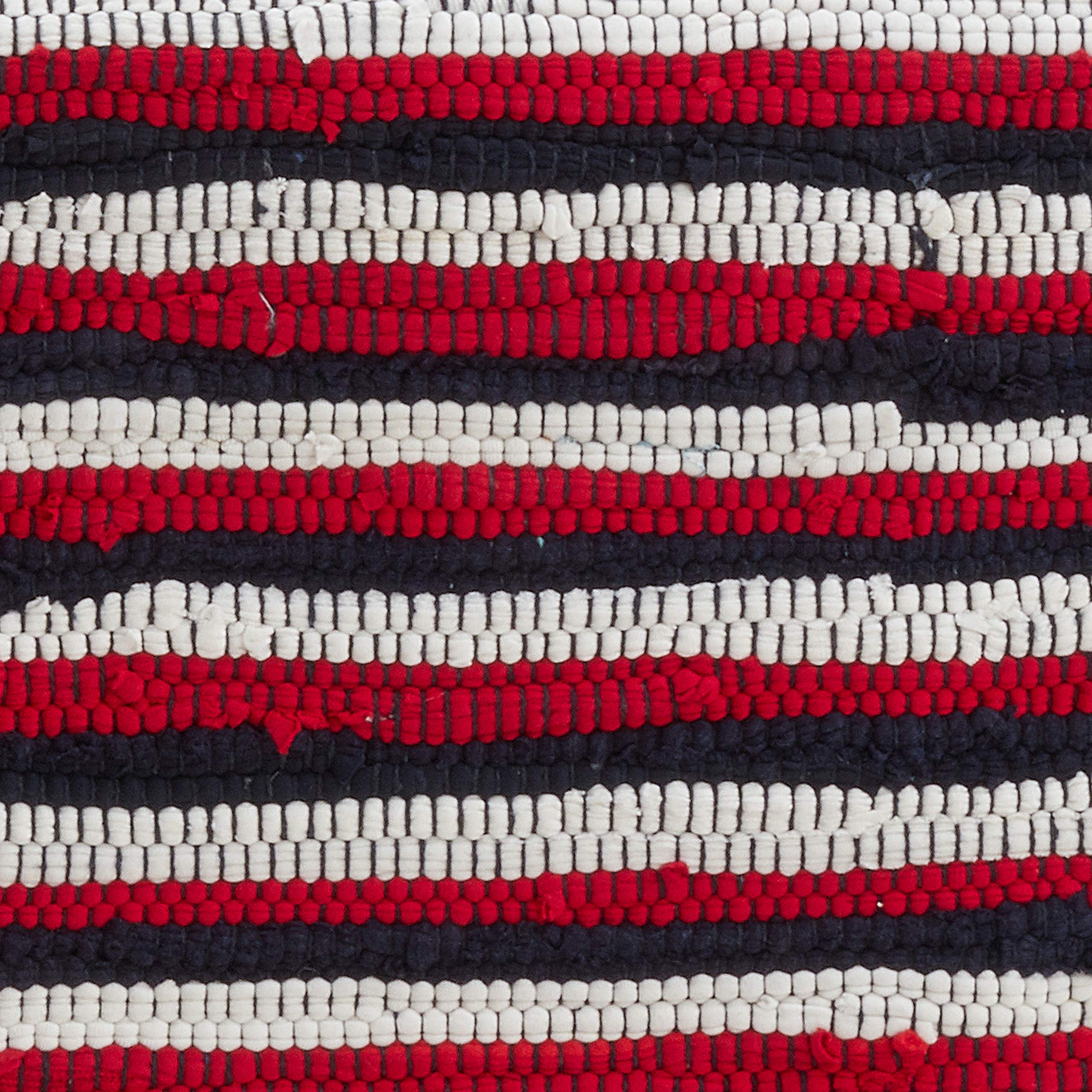 Red White and Blue Striped Patriotic Chindi Table Runner - Perfect for 4th of July, Memorial Day, and Summer Picnics