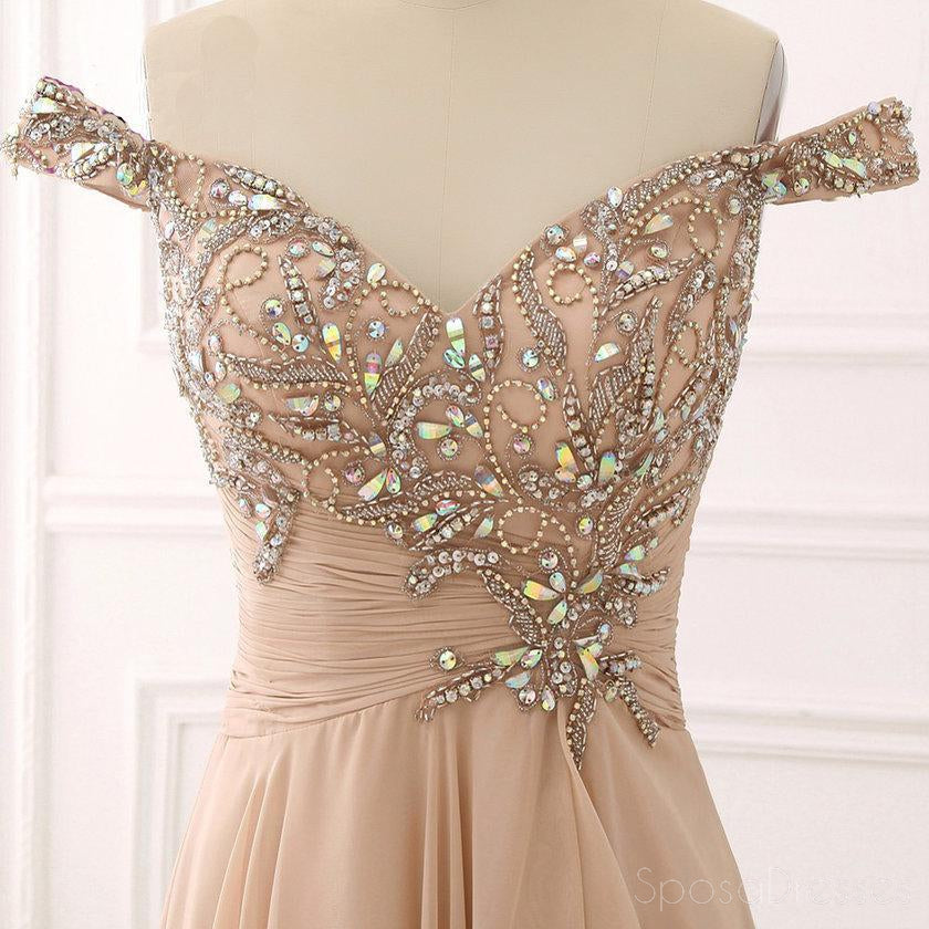 Elegant Off Shoulder Beaded Long Prom Dress for Women - Custom Evening Gown for Formal Events, Weddings & Special Occasions - Style 17426
