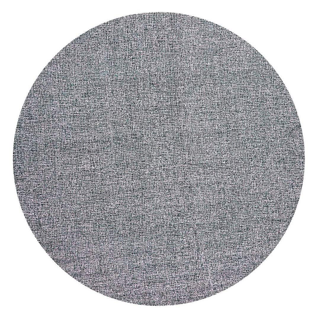 Overstock London Abstract Tweed Wool Hand-Tufted Rug - 10' x 10' Round Charcoal Gray - Premium Indoor Area Rug for Living Room, Bedroom & Office Decor