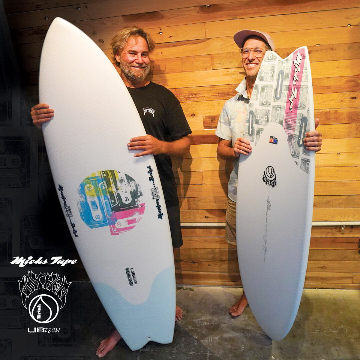 Libtech 5'10 Micks Tape Sym Surfboard - FCSII Compatible - High-Performance Shortboard for All Conditions - Perfect for Beach Breaks, Point Breaks, and Small to Medium Waves