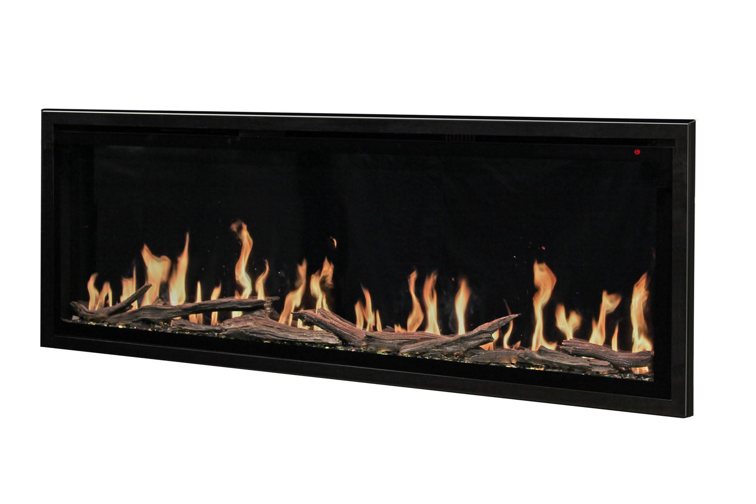 Modern Flames Orion Slim 100 Heliovision Virtual Recessed Wall Mount Electric Fireplace - Realistic LED Flame Heater for Living Room, Bedroom & Office