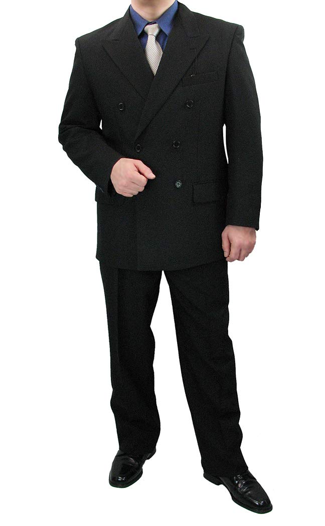 Premium Hand-Tailored 2-Piece Men's Double Breasted Suit Set with Free Socks | Formal Business Attire for Weddings, Interviews & Special Occasions