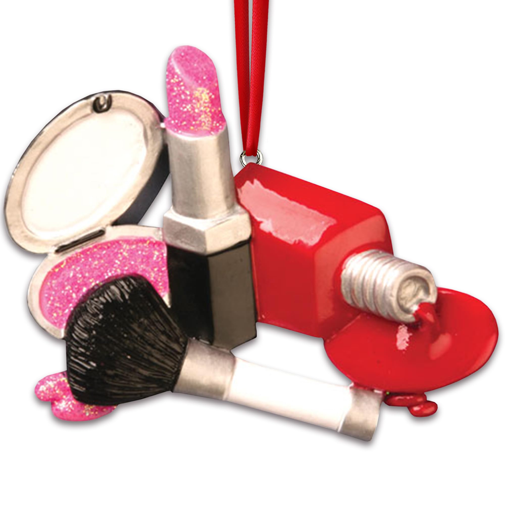 2024 Personalized Beautician Christmas Ornaments - Unique Cosmetology Gifts, Lipstick & Makeup Themed Tree Decorations | Perfect for Hair Stylists, Makeup Artists & Beauty Professionals | Christmas Tree Decor & Salon Holiday Gifts