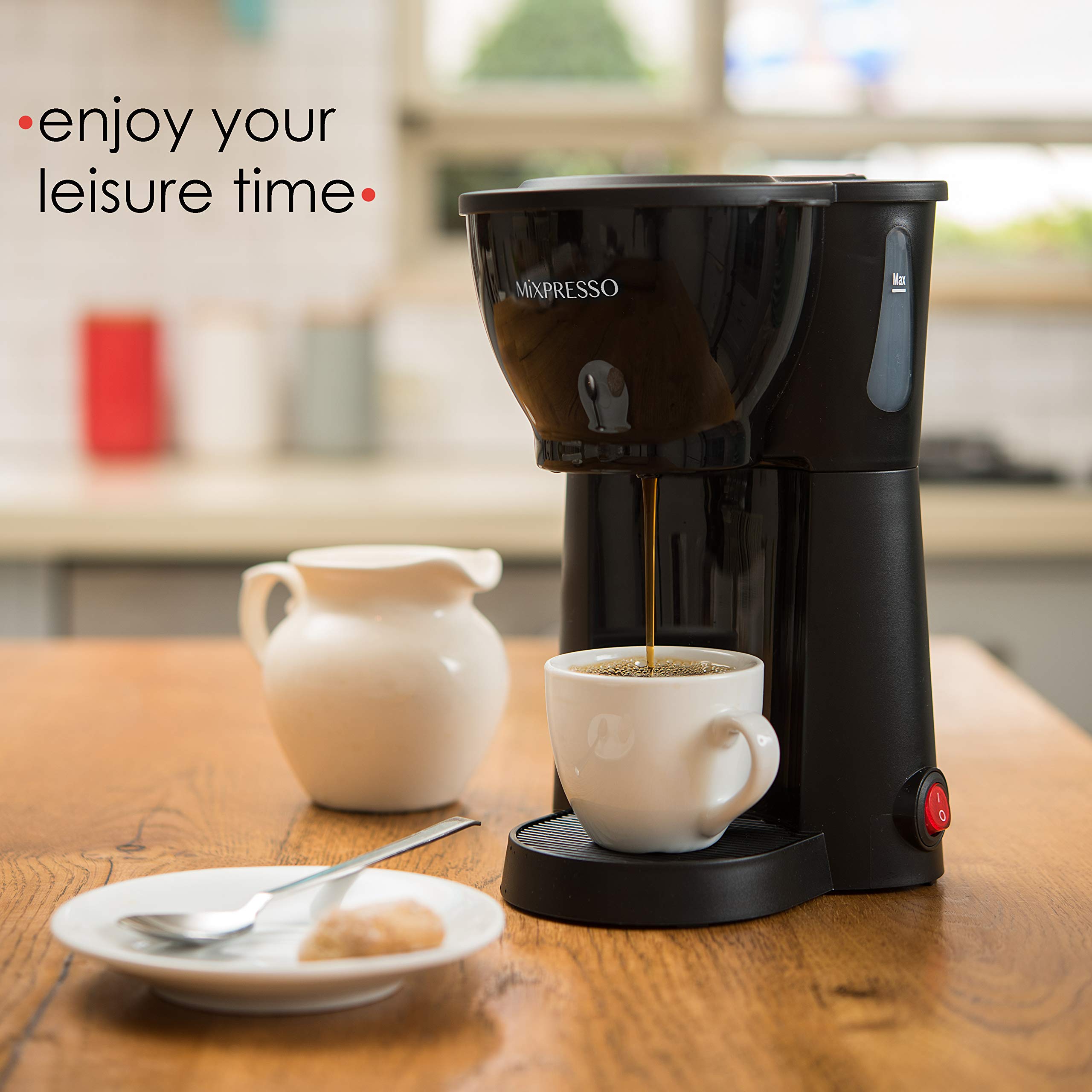 Mini Drip Coffee Maker - Compact & Portable for Single Cup Brewing - Perfect for Home, Office & Travel (10.5oz)