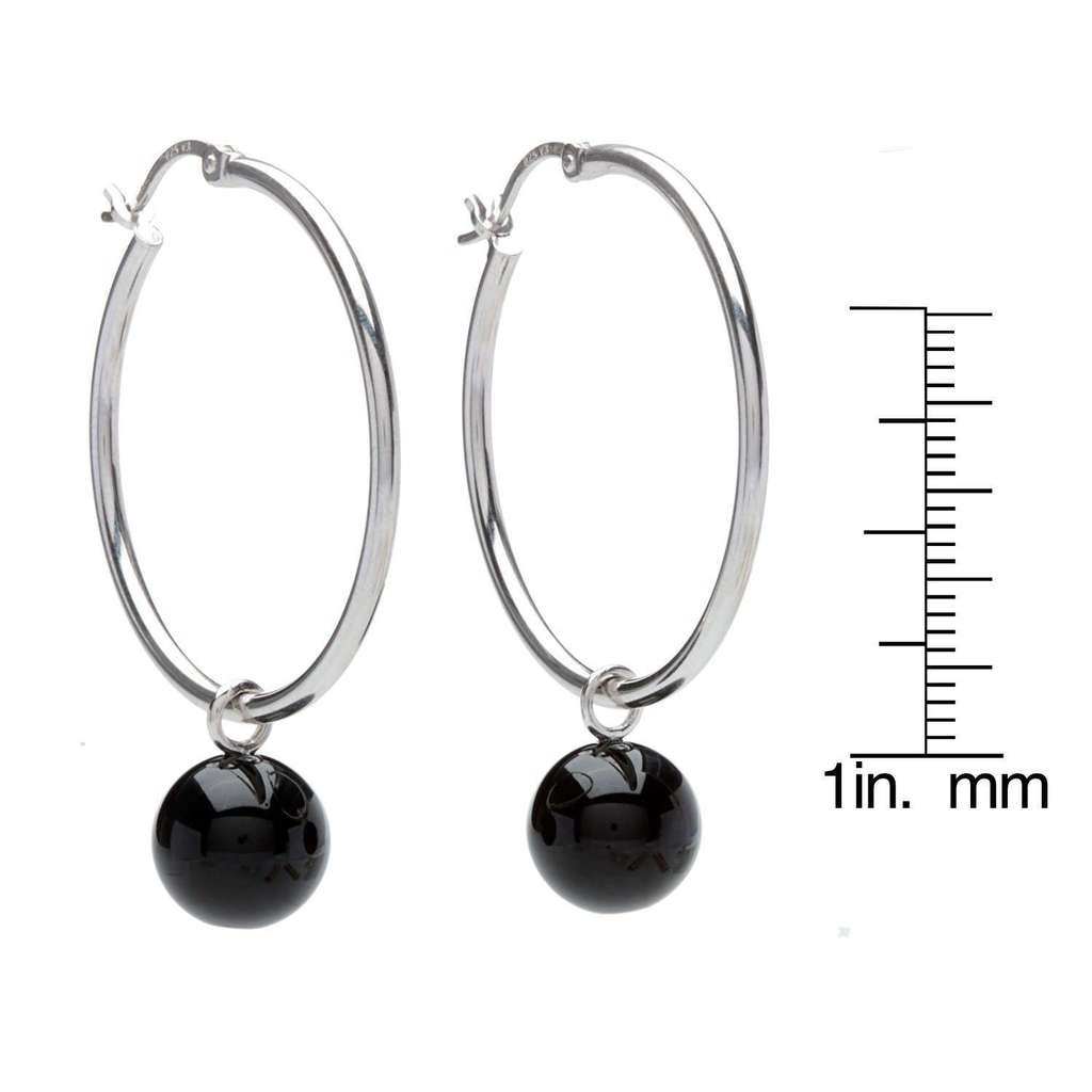 V3Jewelry 925 Sterling Silver Round Hoop Earrings with Natural Multi Gemstones - Interchangeable Charm Earrings for Women - Perfect Birthday Gift for Her - Ideal for Parties, Weddings & Everyday Wear