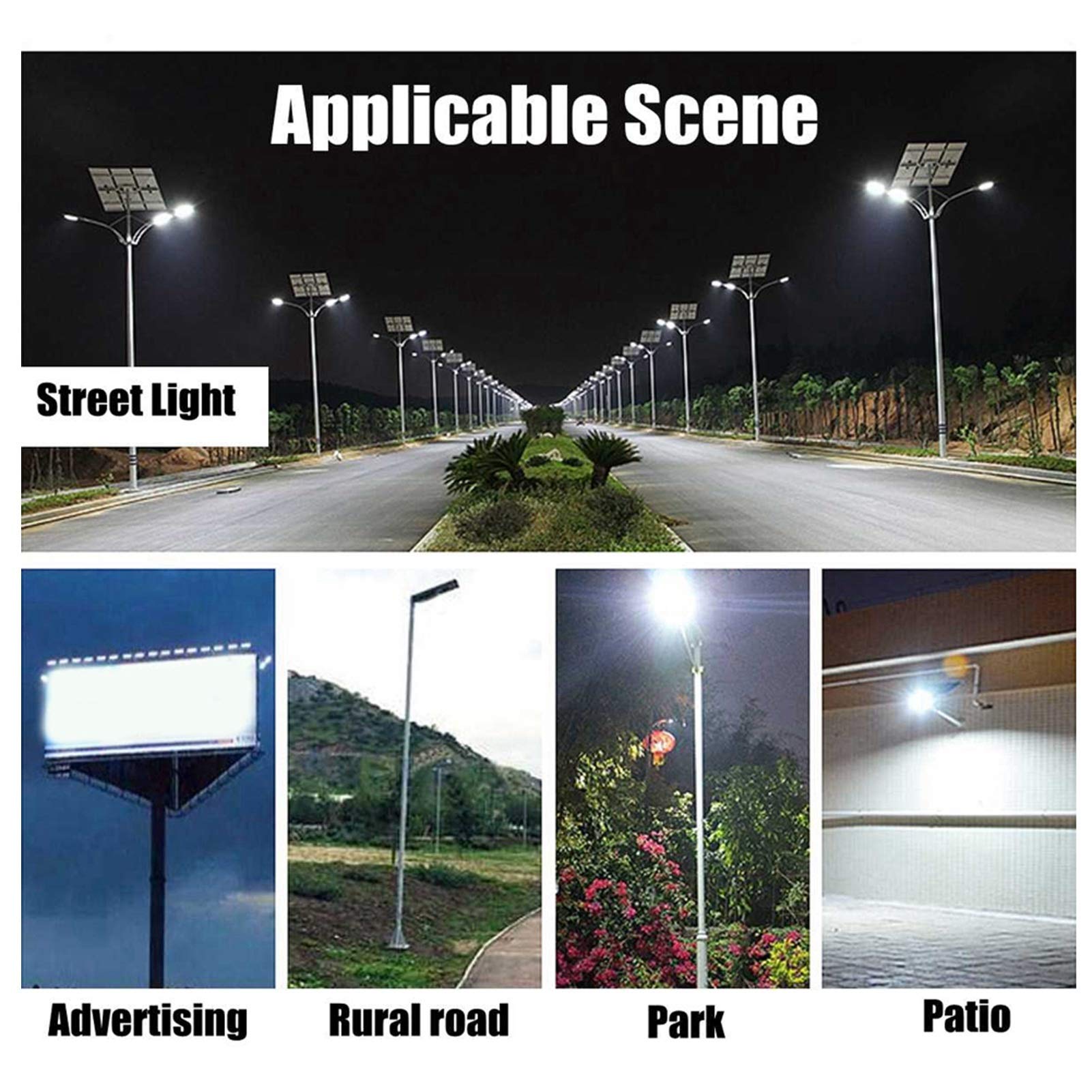 230W Solar Street Lamp with 560 LED Lights - Outdoor Solar Powered Lighting for Parks, Squares, and Pathways | Energy-Efficient Landscape Lighting Solution