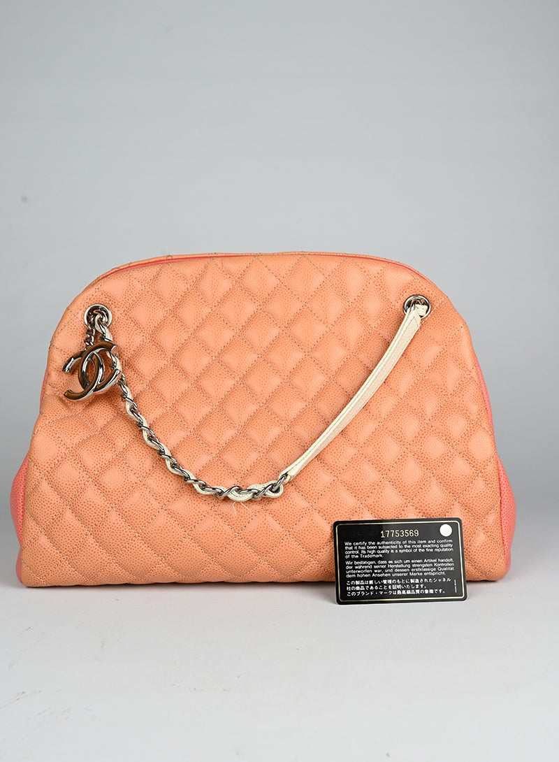 Chanel Quilted Leather Bag in Salmon Pink - Luxury Designer Handbag for Women, Perfect for Parties, Work & Everyday Use
