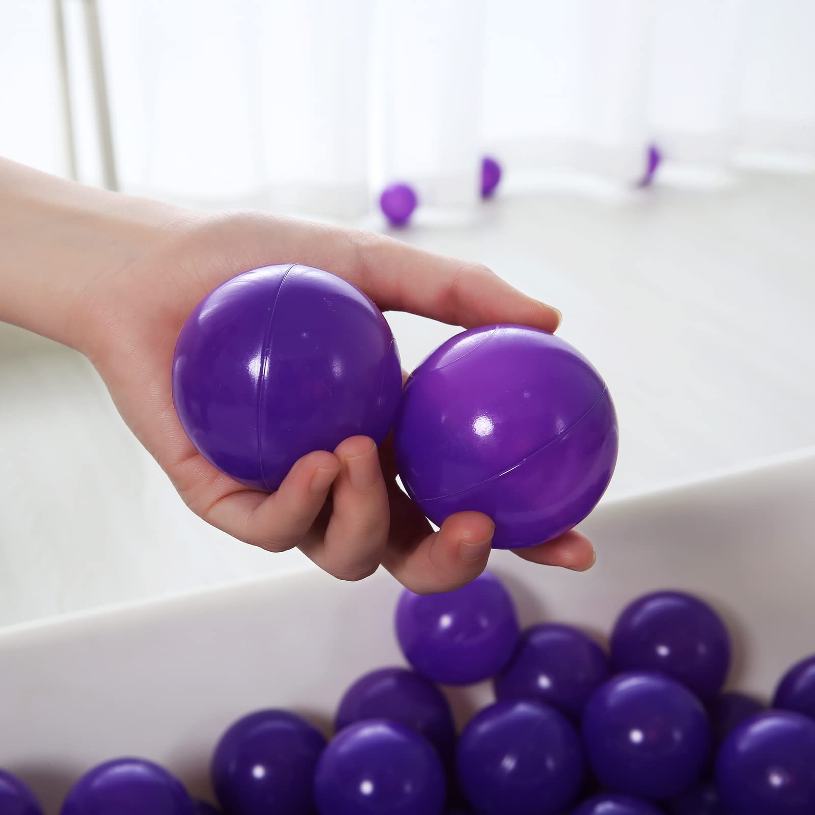 PlayMaty 2.36 Inch Non-Toxic Plastic Ball Pit Balls - 70 Pack Phthalate & BPA Free Ocean Themed Balls for Kids, Toddlers & Babies | Perfect for Playhouses, Tents, Playpens, Pools & Party Decorations