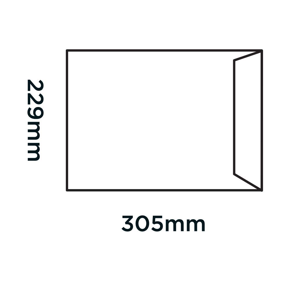 Premium 305 x 229 mm 120 GSM Peel & Seal Self-Adhesive Envelopes - Ultra White Wove Business Envelopes (Pack of 250) for Mailing, Invoices, Documents & Office Use