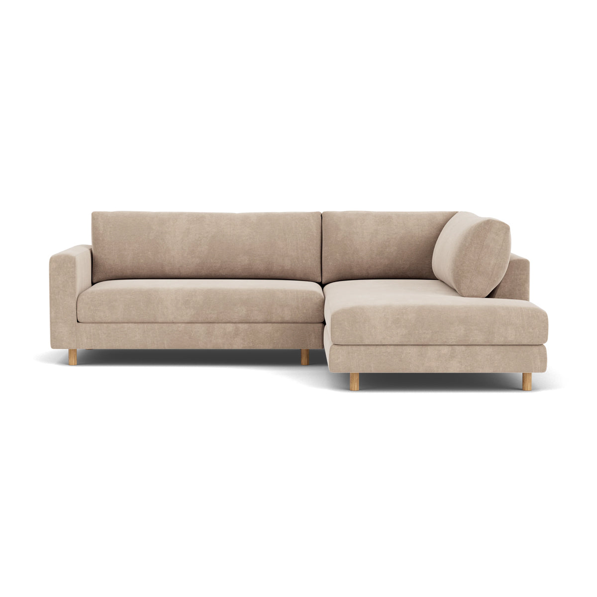 Douglas Fabric Right Corner Sofa - Modern L-Shaped Sectional Couch for Living Room, Small Spaces & Apartments | Comfortable Upholstered Furniture for Family Gatherings & Movie Nights