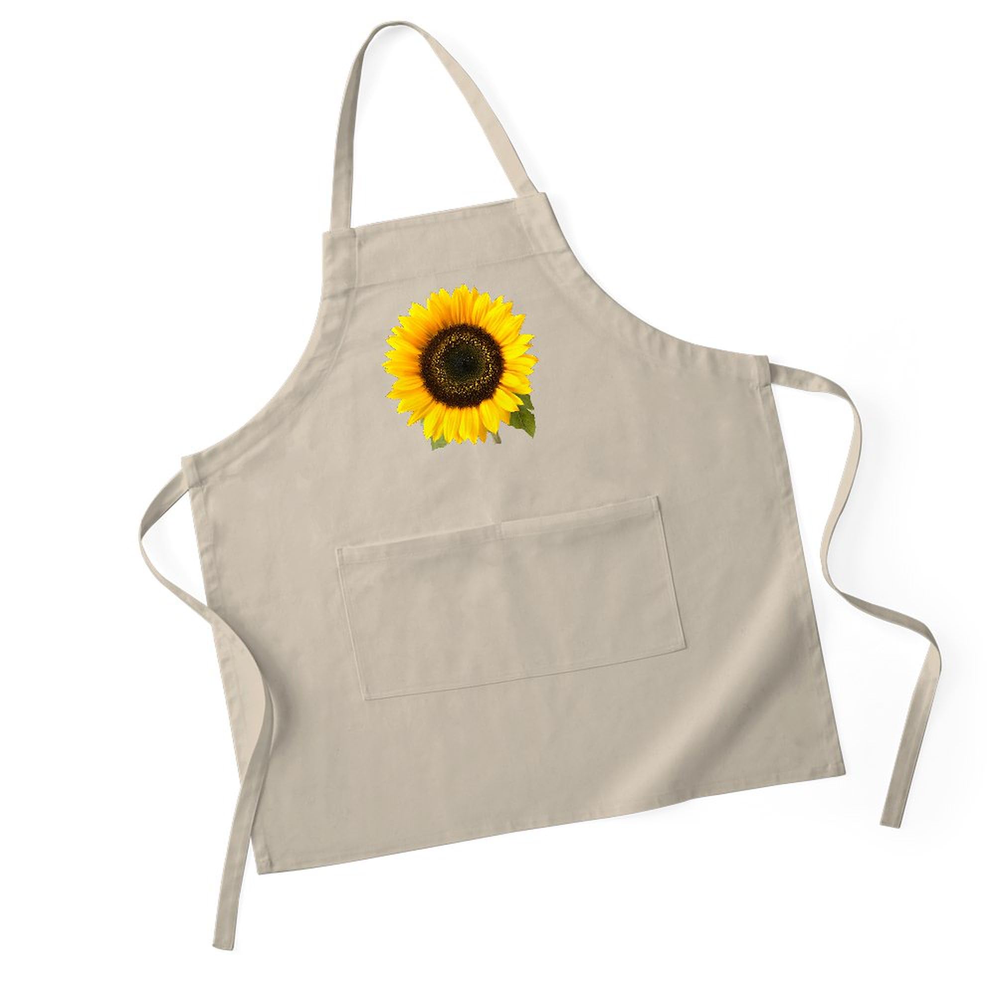 Sunflower Kitchen Apron with Pockets - Adjustable Grilling & Baking Apron for Women & Men - Perfect for Cooking, BBQ, Baking & Hosting Parties