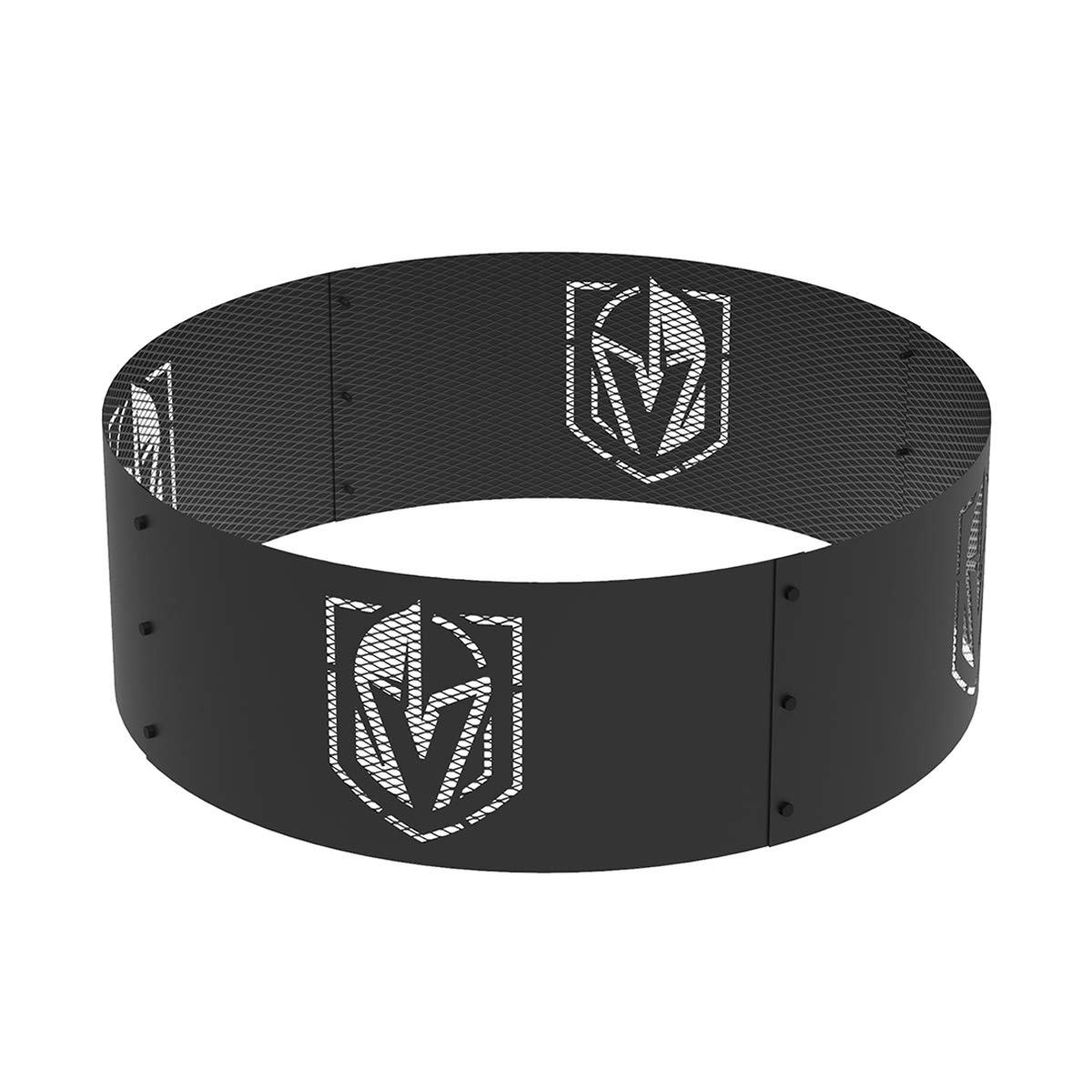 Blue Sky Outdoor Living 36 Inch Round Fire Pit Ring - Vegas Golden Knights Team Logo - Perfect for Backyard, Patio & Camping Gatherings