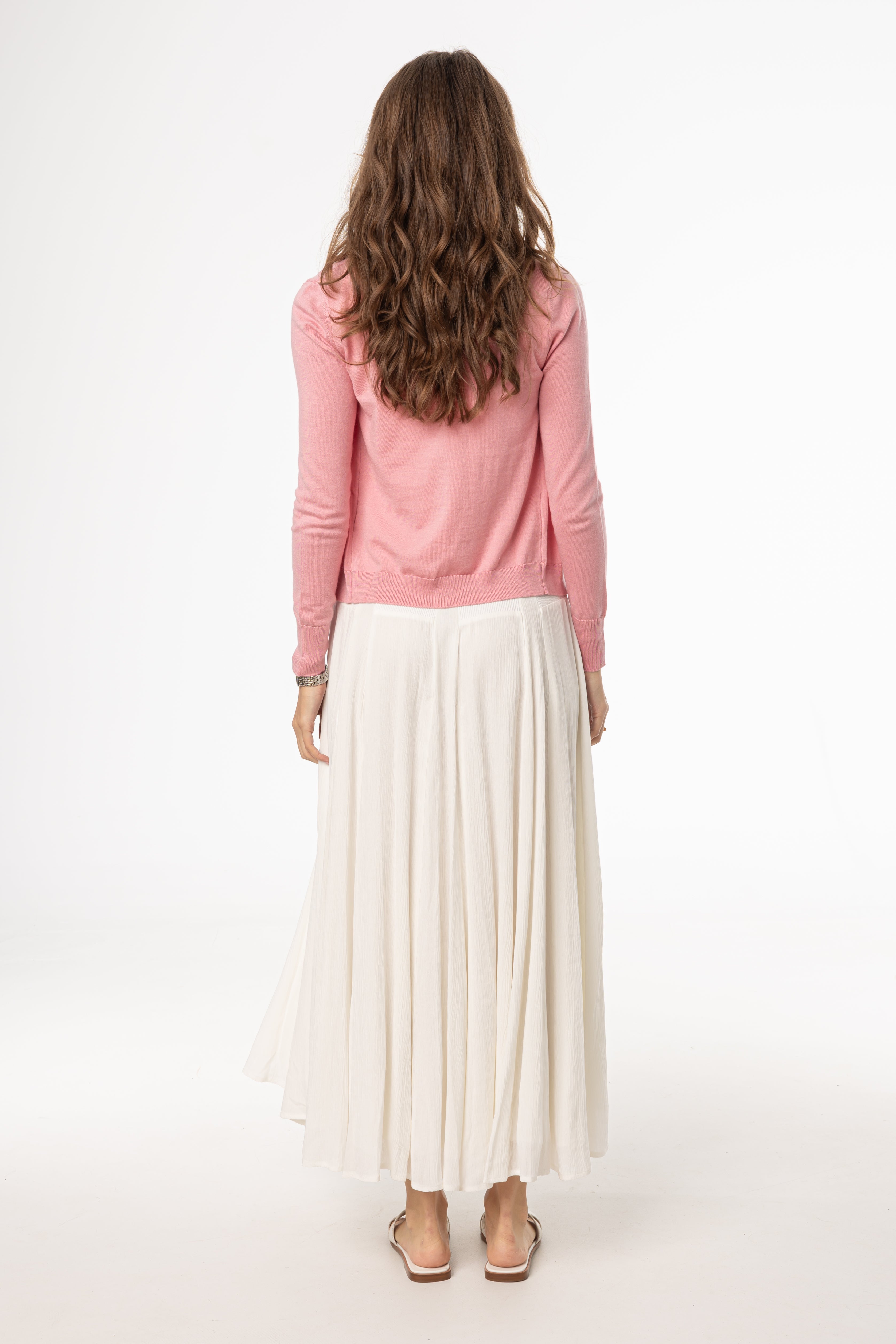 Soft Cream Fabric Combo Jumper for Women - Cozy Knit Sweater Set with Cardigan & Top - Perfect for Fall, Winter & Casual Outfits