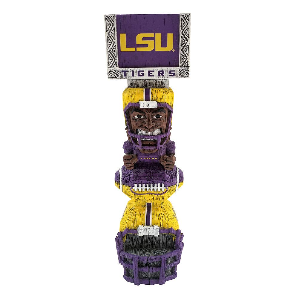 NCAA Tiki Totem Figurine - 14.5 Inch Handcrafted Polynesian Style College Football Collectible - Perfect for Game Room Decor, Sports Fan Gifts & Hawaiian Themed Parties