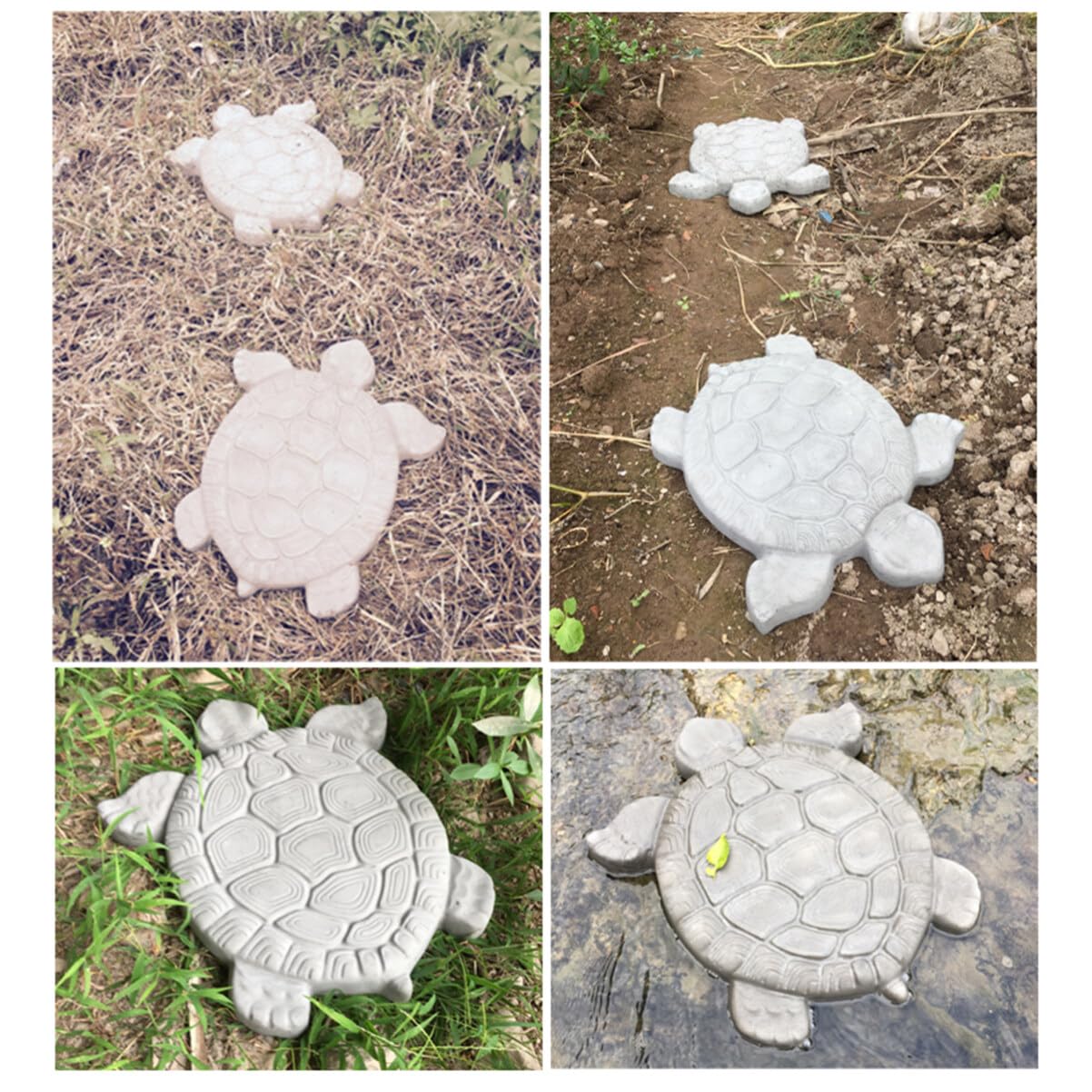 USHOBE Turtle Shaped Stepping Stone Mold - Reusable DIY Concrete Cement Path Maker for Garden, Lawn & Driveway Paving | Create Beautiful Walkways & Decorative Garden Paths