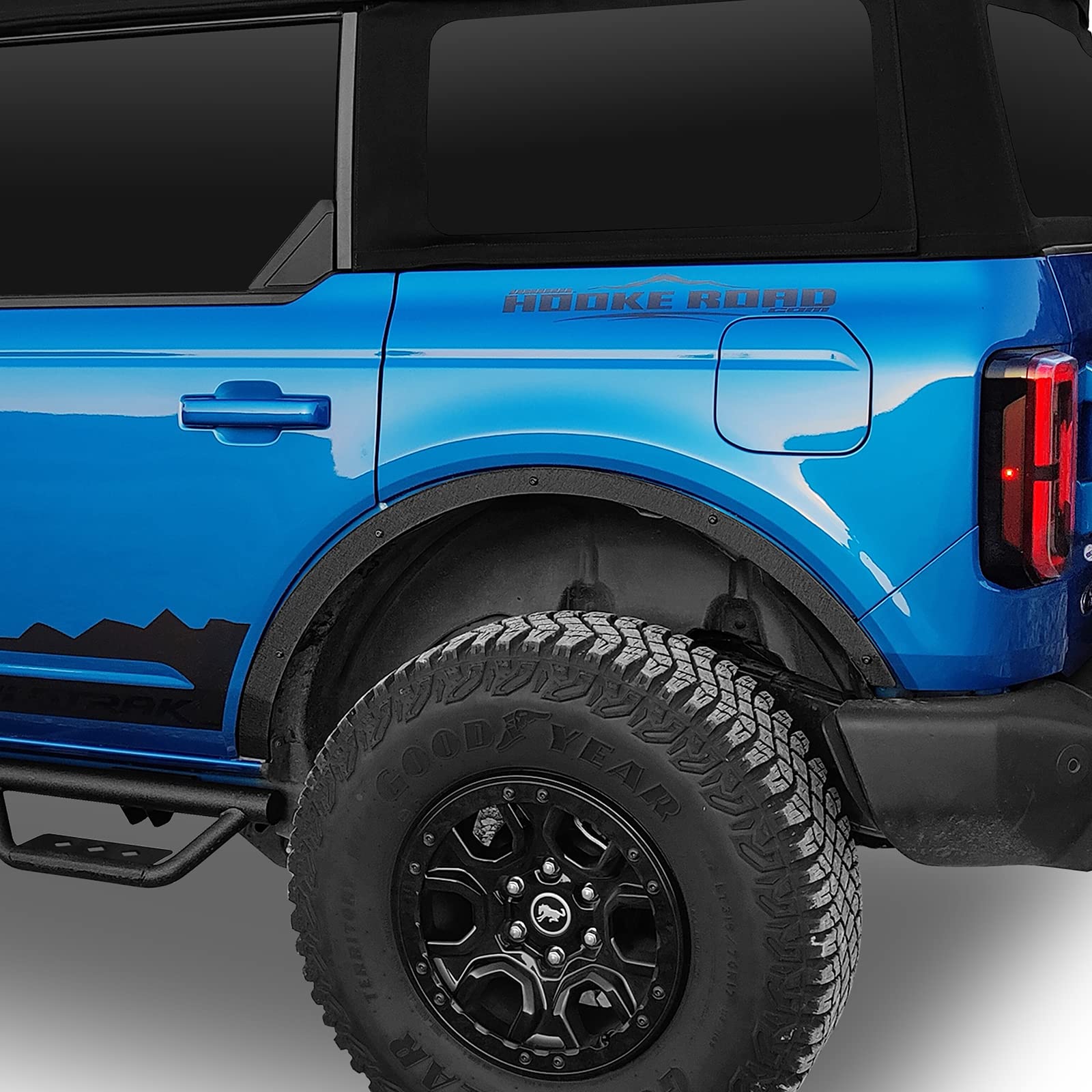 Hooke Road Bronco Wheel Liner Trim Fender Flare Delete Kit - Compatible with 2021-2025 Ford Bronco 2/4 Door Models (4-Piece Set) - Off-Road Protection & Custom Styling Upgrade