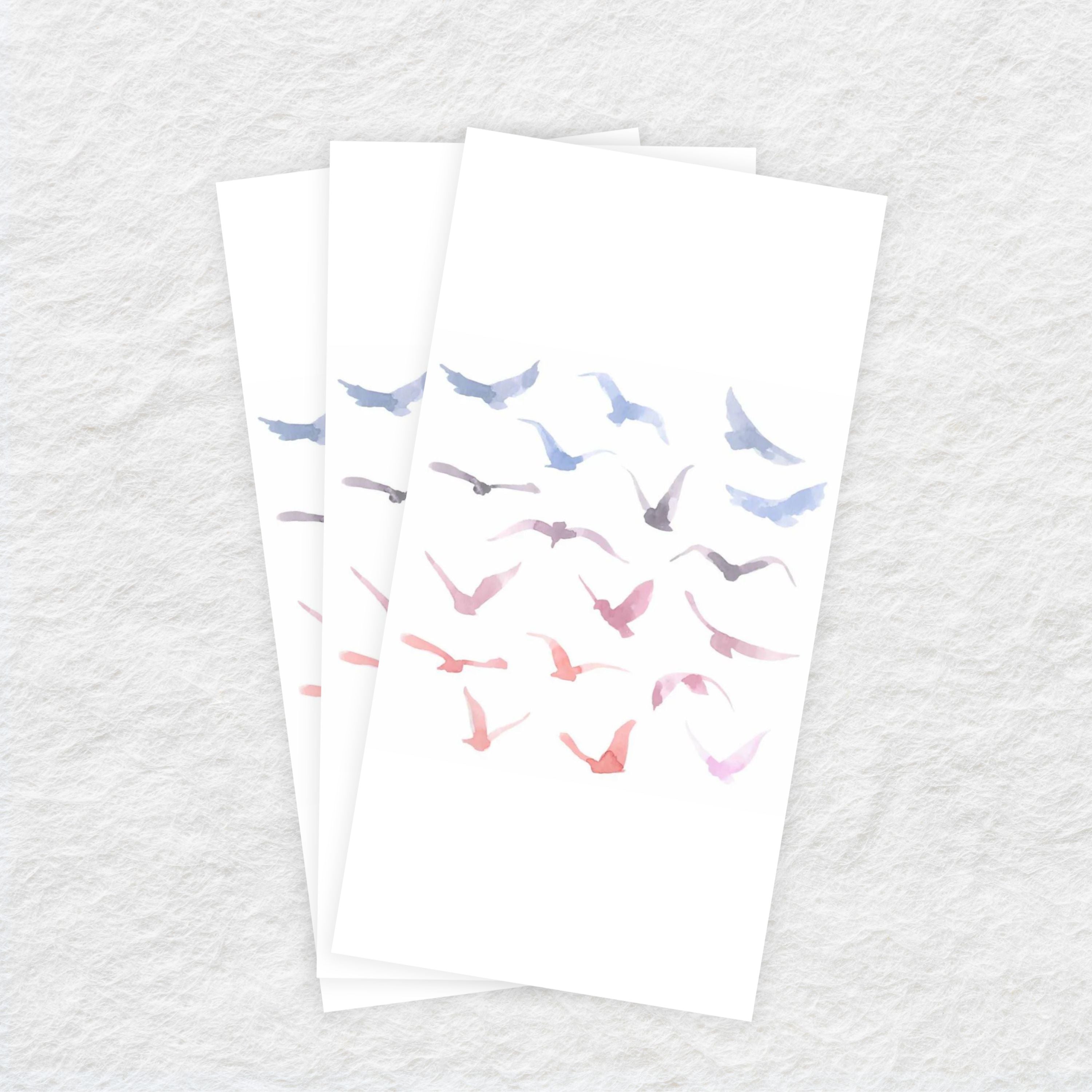 Disposable Linen-Like Paper Guest Towels - 16 Pack Watercolor Flock Design | Premium Bathroom & Kitchen Napkins for Parties, Weddings & Luxury Events