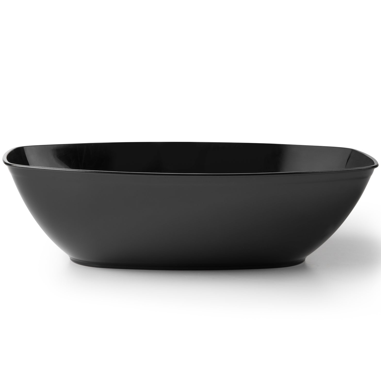 72 oz. Black Oval Salad Bowl Set of 4 - Large Durable Serving Bowls for Salads, Pasta, Fruit & Entertaining - Perfect for Family Dinners, Parties & Restaurants