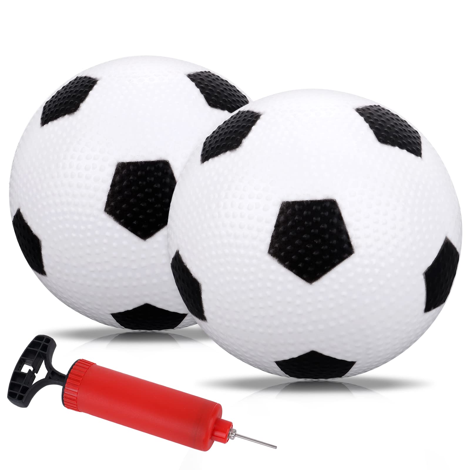 2 Pack Mini Soccer Ball - 5.5 Inch Soft Kids Football for Indoor & Outdoor Play, Beach, Pool, Garden Games - Includes Air Pump for Easy Inflation | Perfect for Backyard, Playground, Birthday Parties & Sports Training