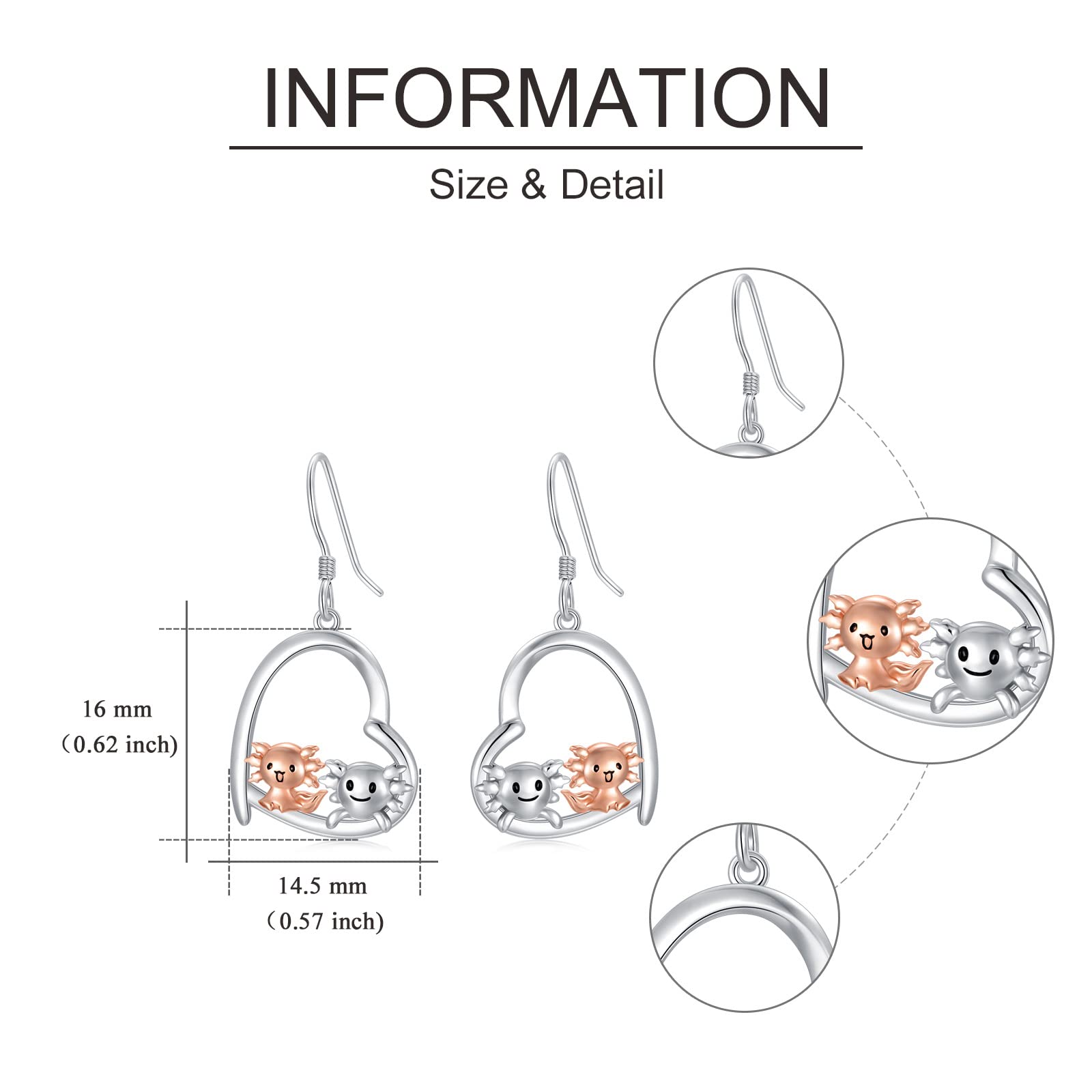 925 Sterling Silver Cute Animal Drop Earrings for Women - Guinea Pig, Penguin, Hippo, Snake, Owl, Cat, Otter, Fox, Tulip & Mermaid Designs | Perfect Sister Gift, Birthday Present & Everyday Fashion Jewelry | Great for Parties, Dating & Office Wear
