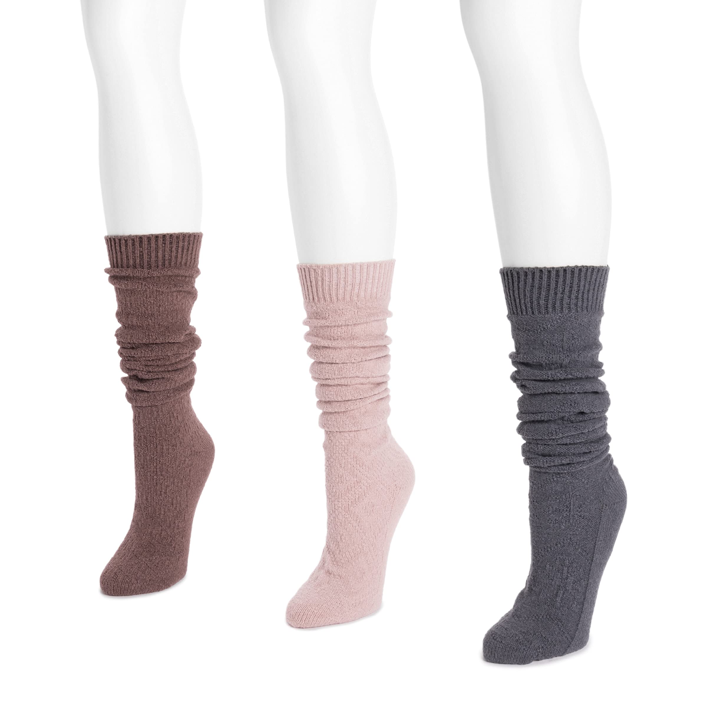 MUK LUKS Women's Ultra Soft Microfiber Socks - 3 Pack Cozy Ankle Socks for Everyday Wear, Work & Yoga - Breathable & Comfortable Socks for Women