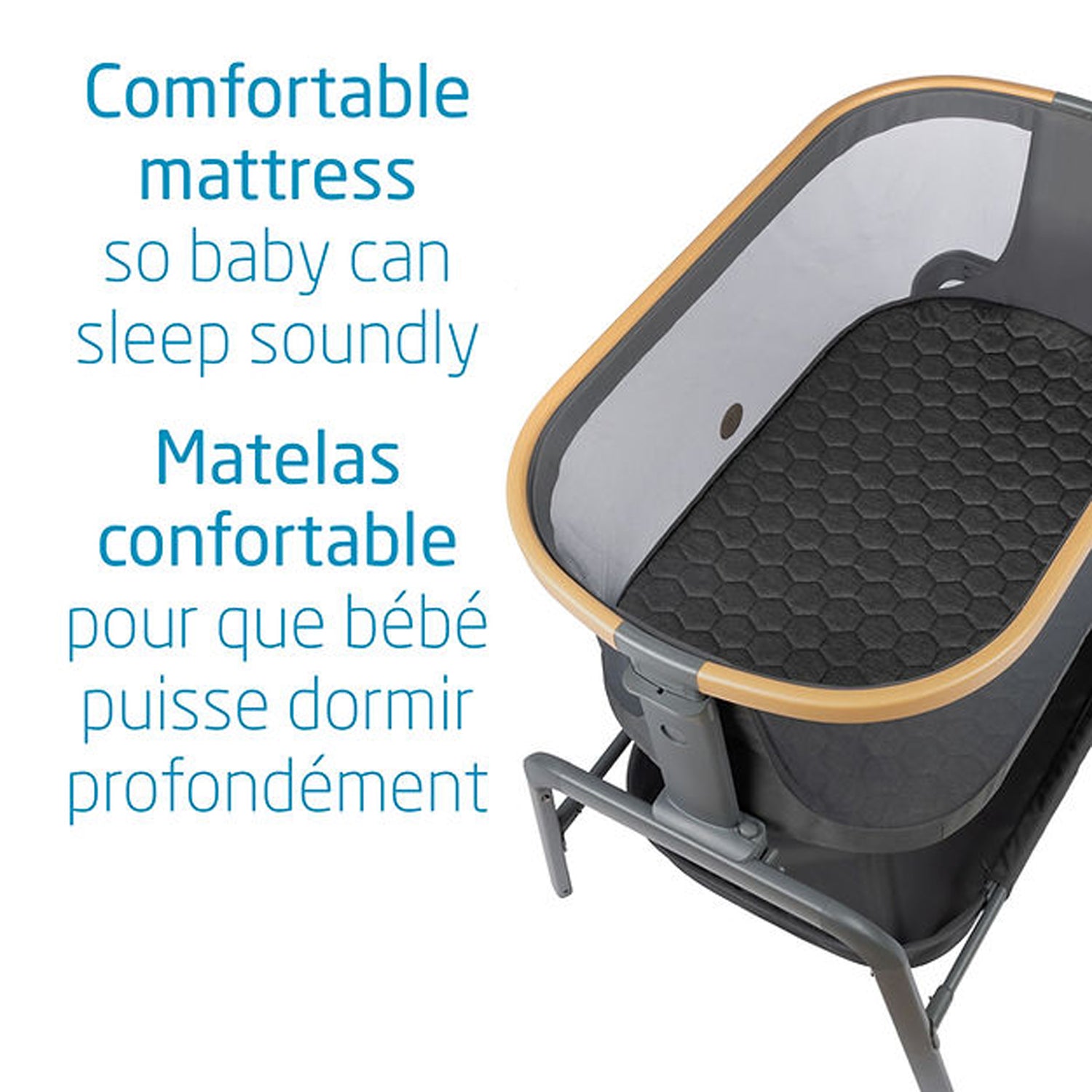 Maxi Cosi Iora Bedside Bassinet - Portable Baby Crib for Newborns & Infants, Adjustable Height, Breathable Mesh - Perfect for Nursery, Bedroom & Travel